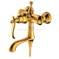 Exposed Brass Shower Mixer Valve Gold